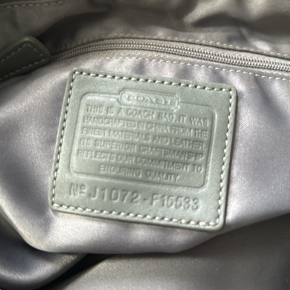 Coach Penelope Gray Signature Jacquard/Patent Leather Bag - Picture 9 of 10